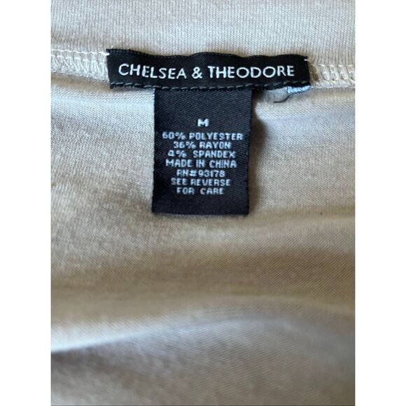 Chelsea and Theodore Women's Medium Taupe Long Sleeve Top Shirt Tunic - Picture 5 of 7